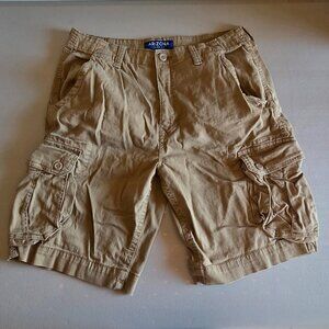Arizona Jean Co Beige Cargo Shorts Men's 34 Flex Classic Fit Out door 6 Pocket